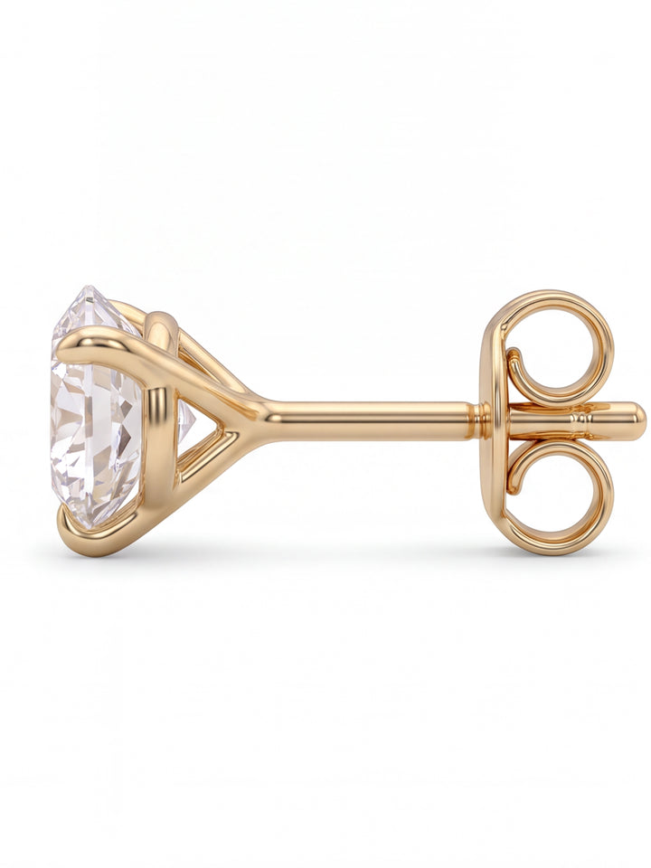 Par Arete Diamantes Lab-Grown Solitario Corte Redondo 1.5 Ct