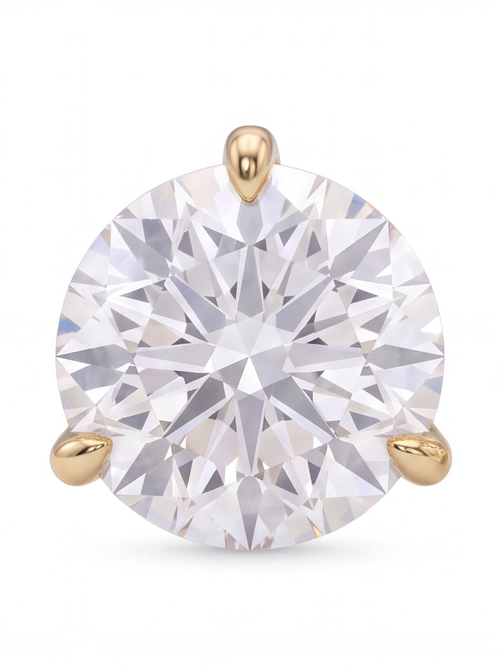 Par Arete Diamantes Lab-Grown Solitario Corte Redondo 2 Ct