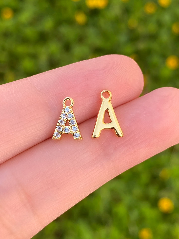 Inicial Dorada Lisa/Zirconias