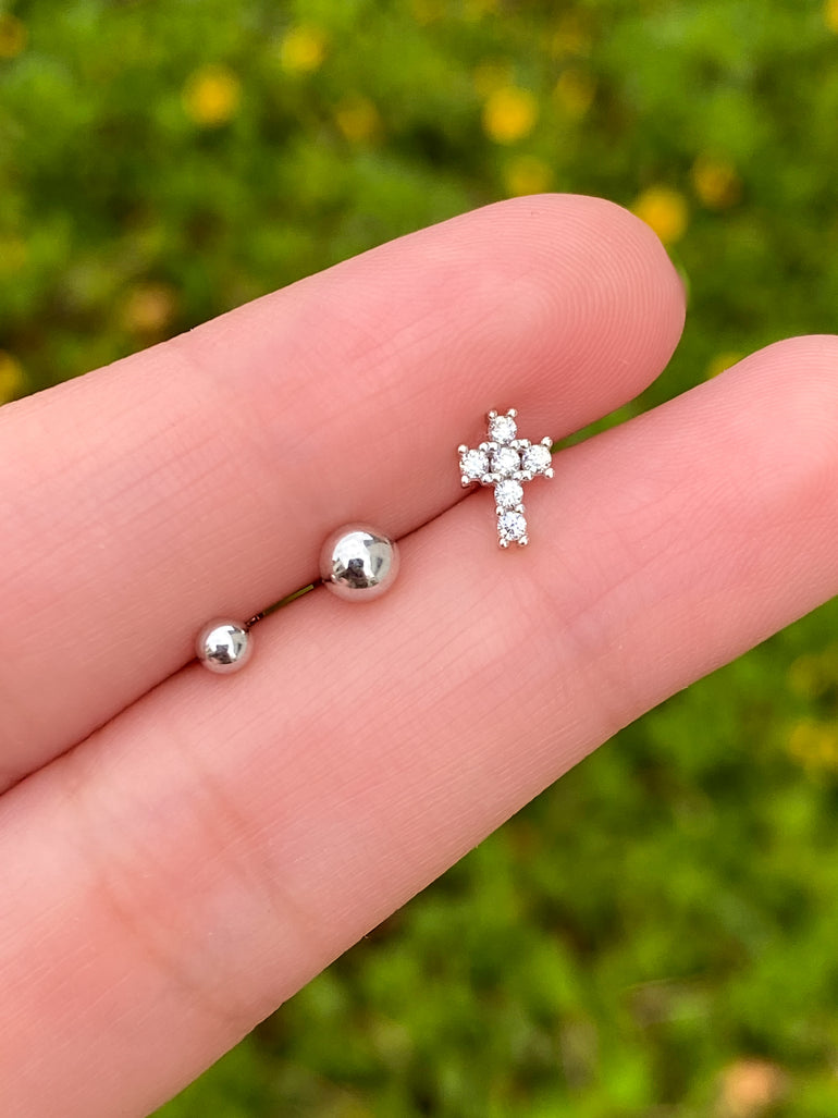 Broquel Oro Blanco 14k