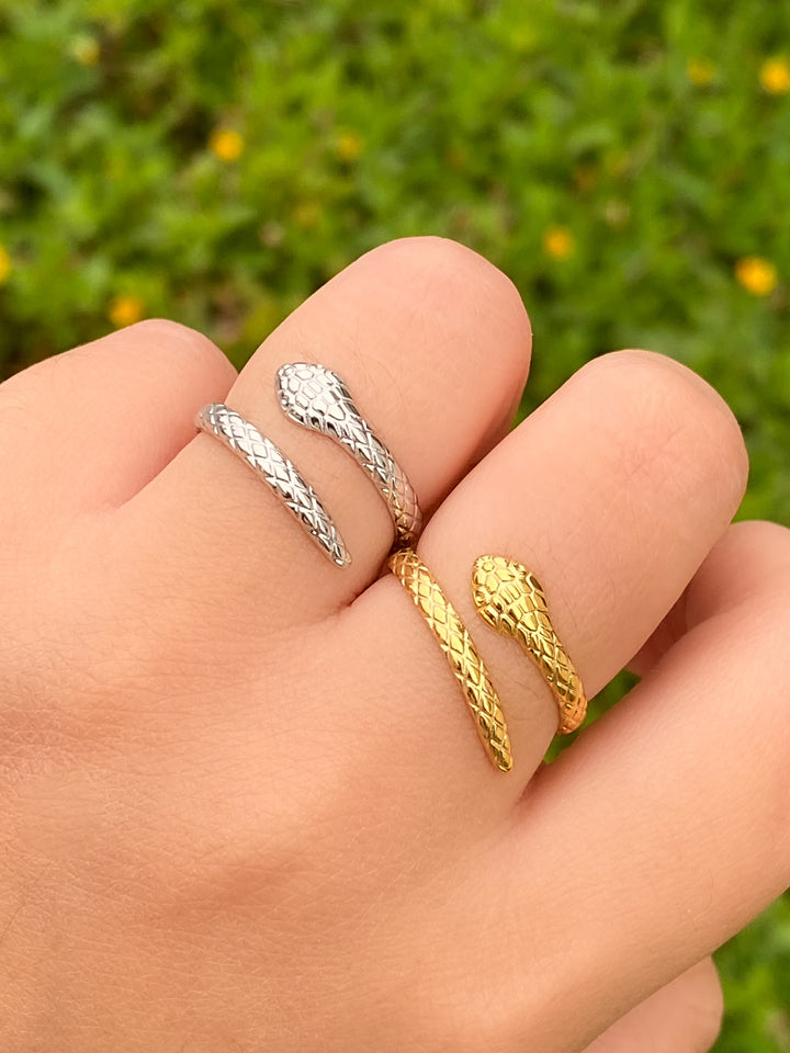 Anillo Serpiente Con Textura