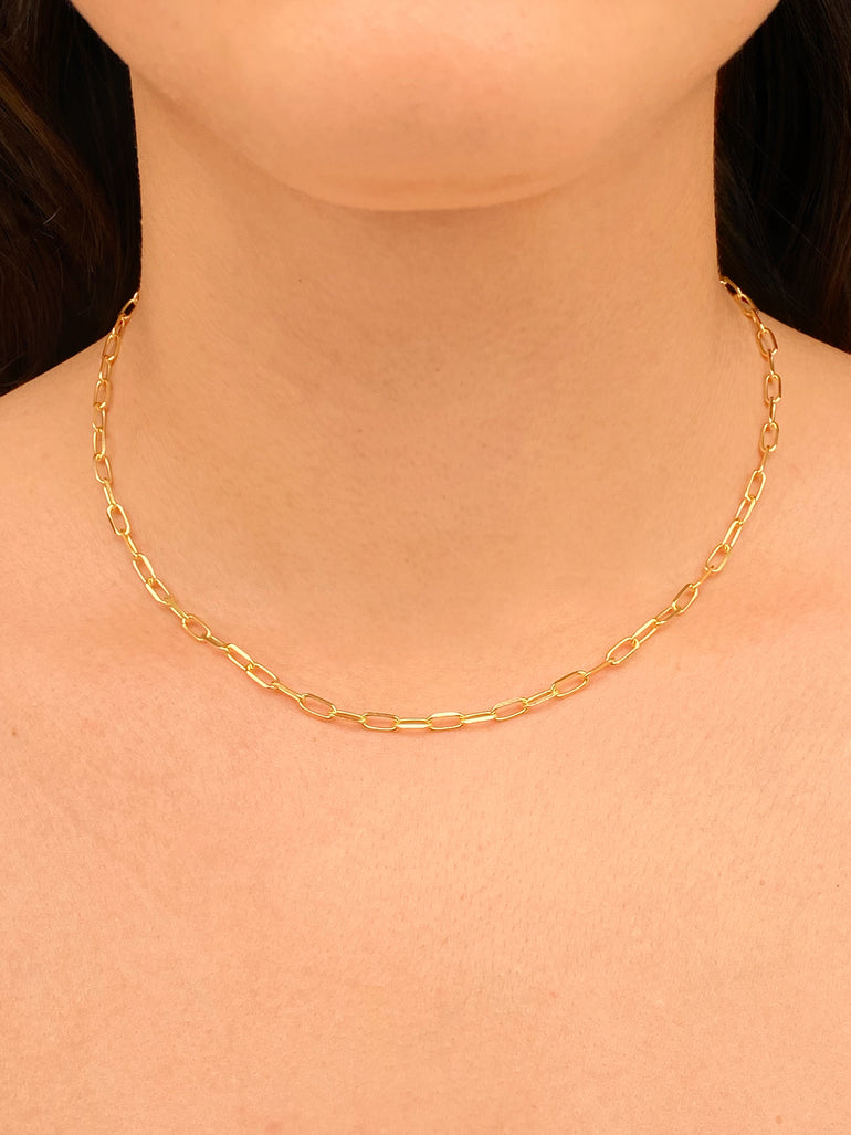 Collar Con Eslabones 7 mm Oro 14k