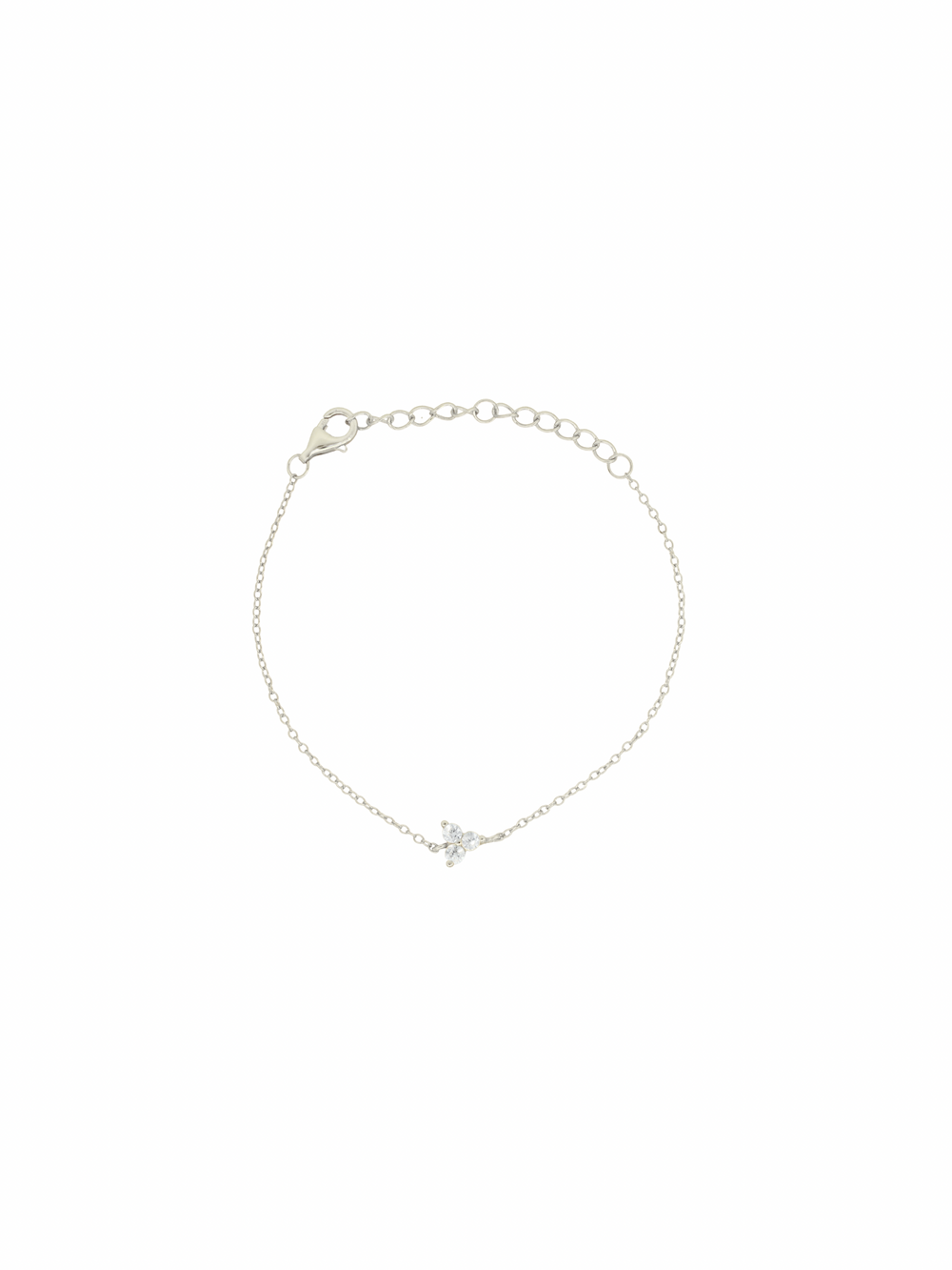 Pulsera Con Trebol Tres Zirconias