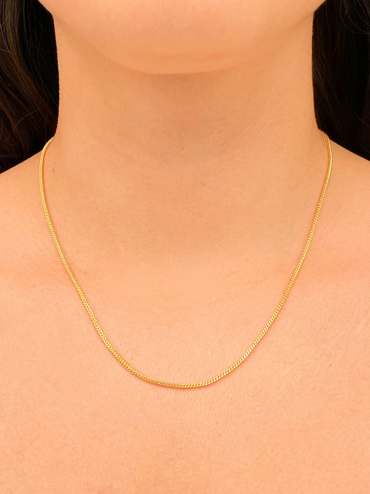 Collar Cadena Tejida 1.5 mm Oro 14k