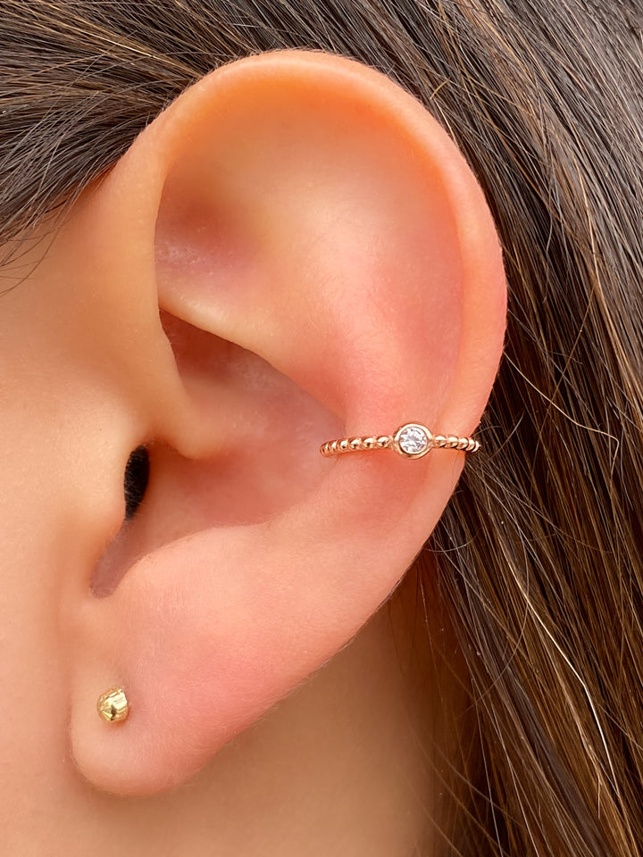 Ear Cuff Con Una Zirconia