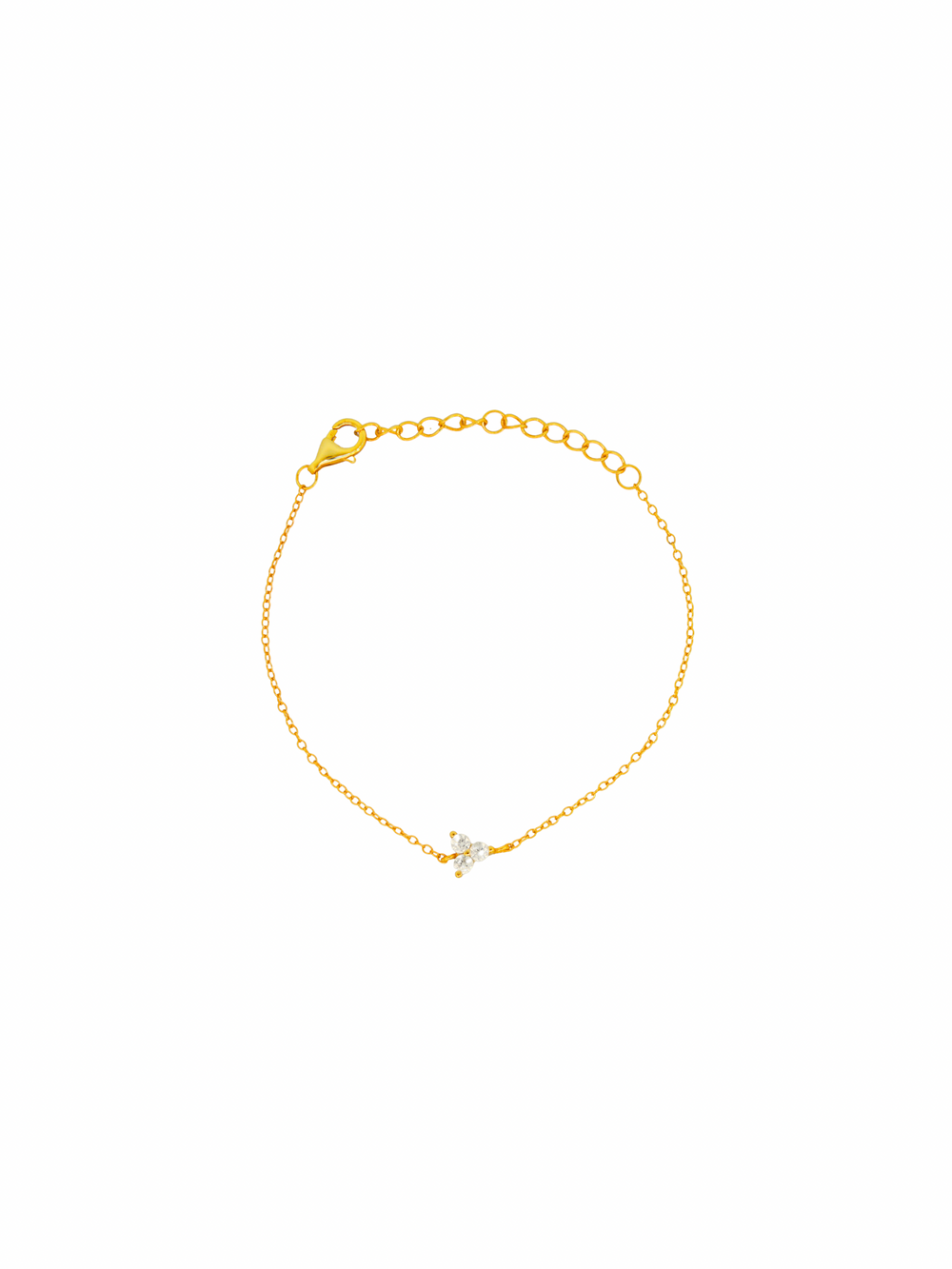 Pulsera Con Trebol Tres Zirconias