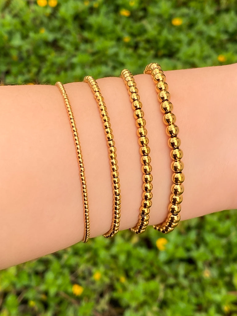 Pulsera Bolitas Doradas