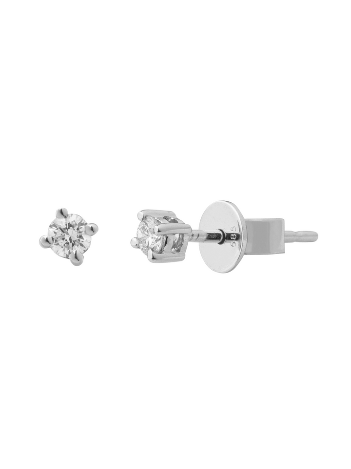 Par Arete Corte Round 0.11 Ct Diamante Natural