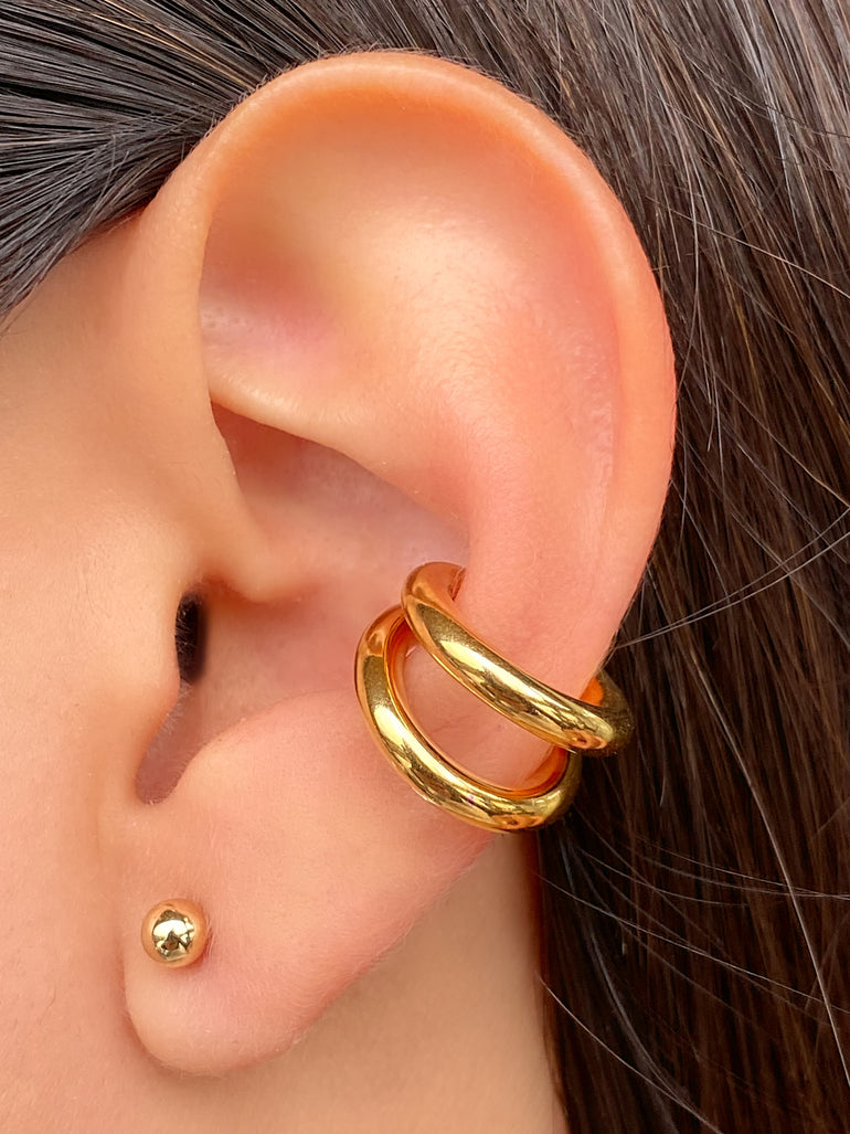 Ear Cuff Doble Linea Liso