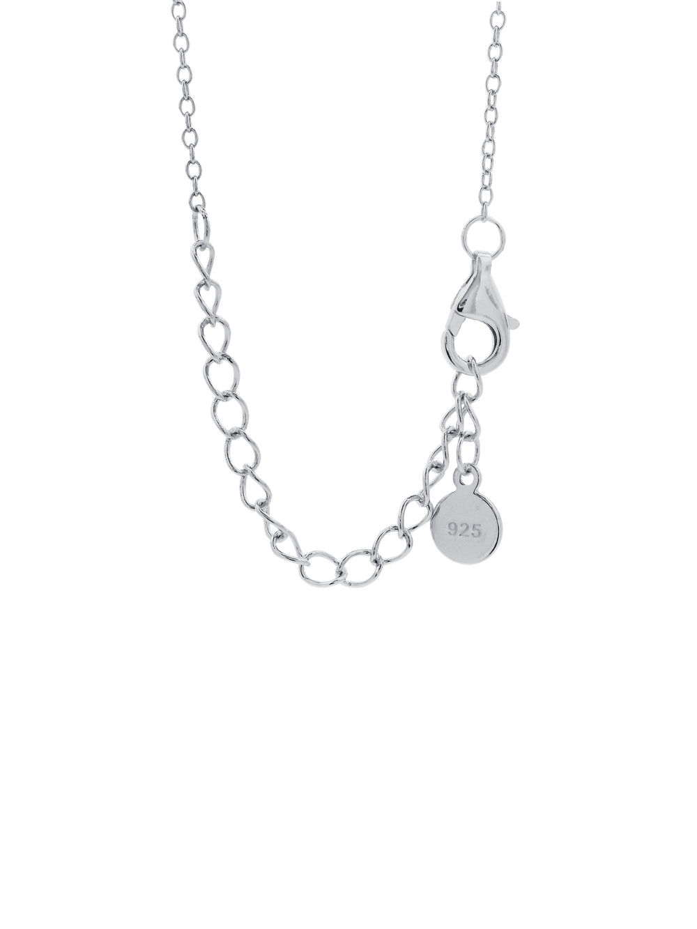 Collar Birthstone Rectangular Plateado