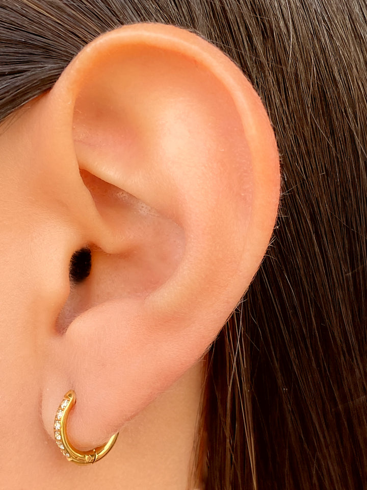 Par Mini Arracada Zirconias 11 mm