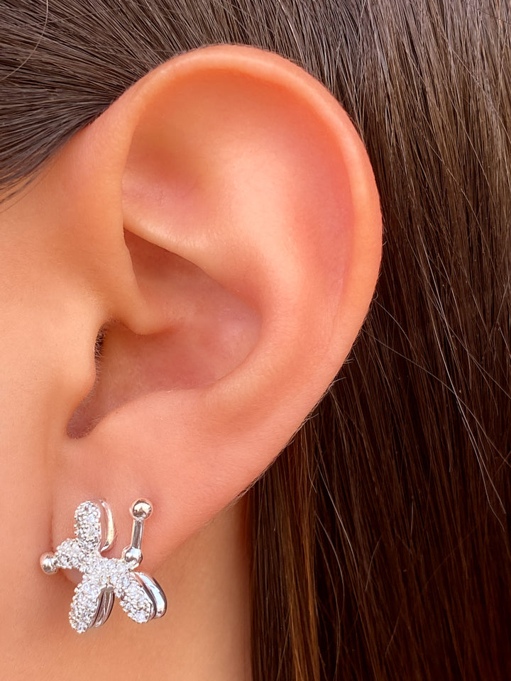 Par Arete Perrito Con Zirconias