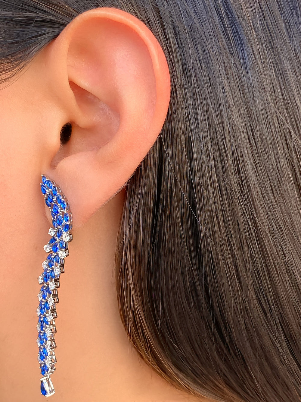 Par Arete Espiga Con Zirconias