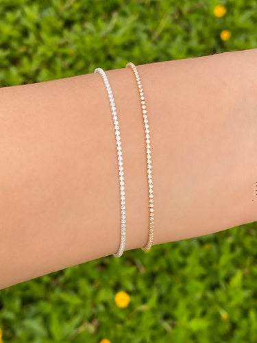 Pulsera Delgada Zirconias 1 mm