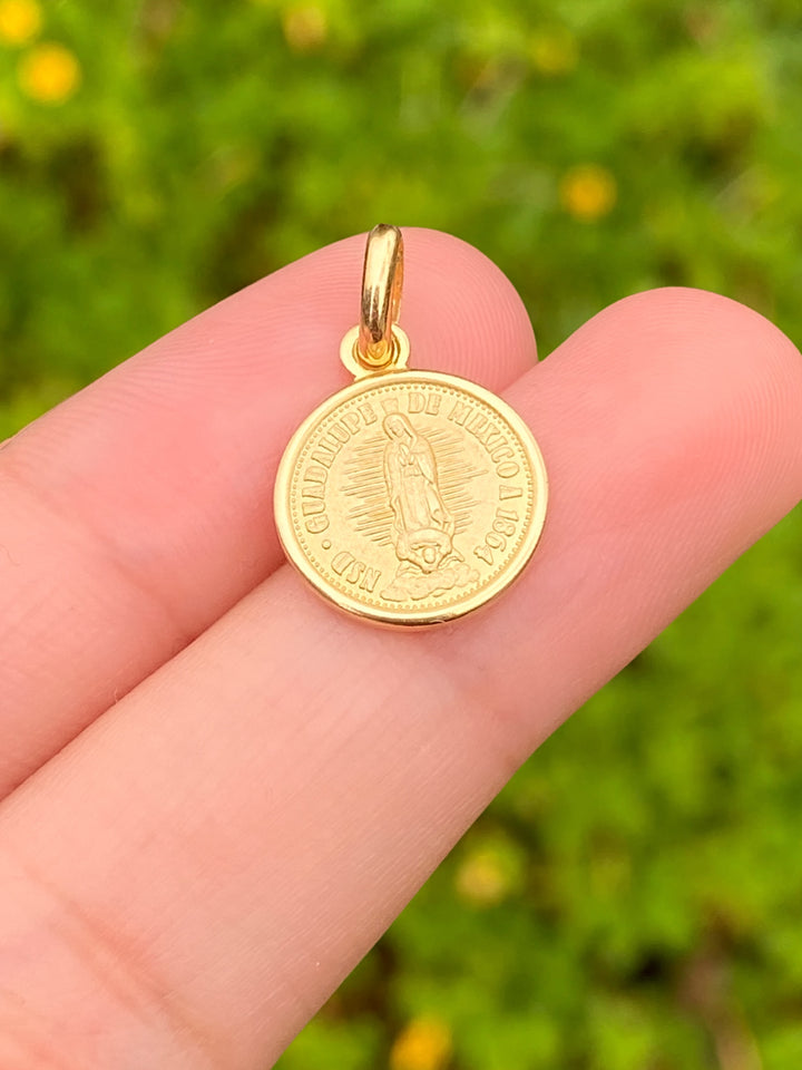 Dije Virgen De Guadalupe 15 mm Oro 14k