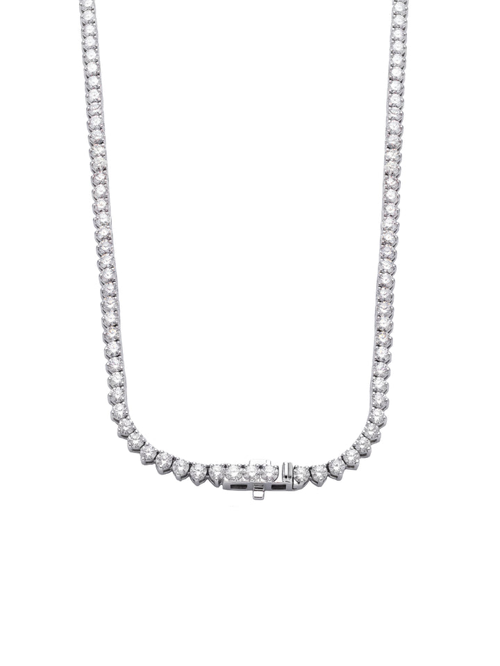 Riviera Tennis Necklace Corte Round 10 Ct Diamantes Lab Grown