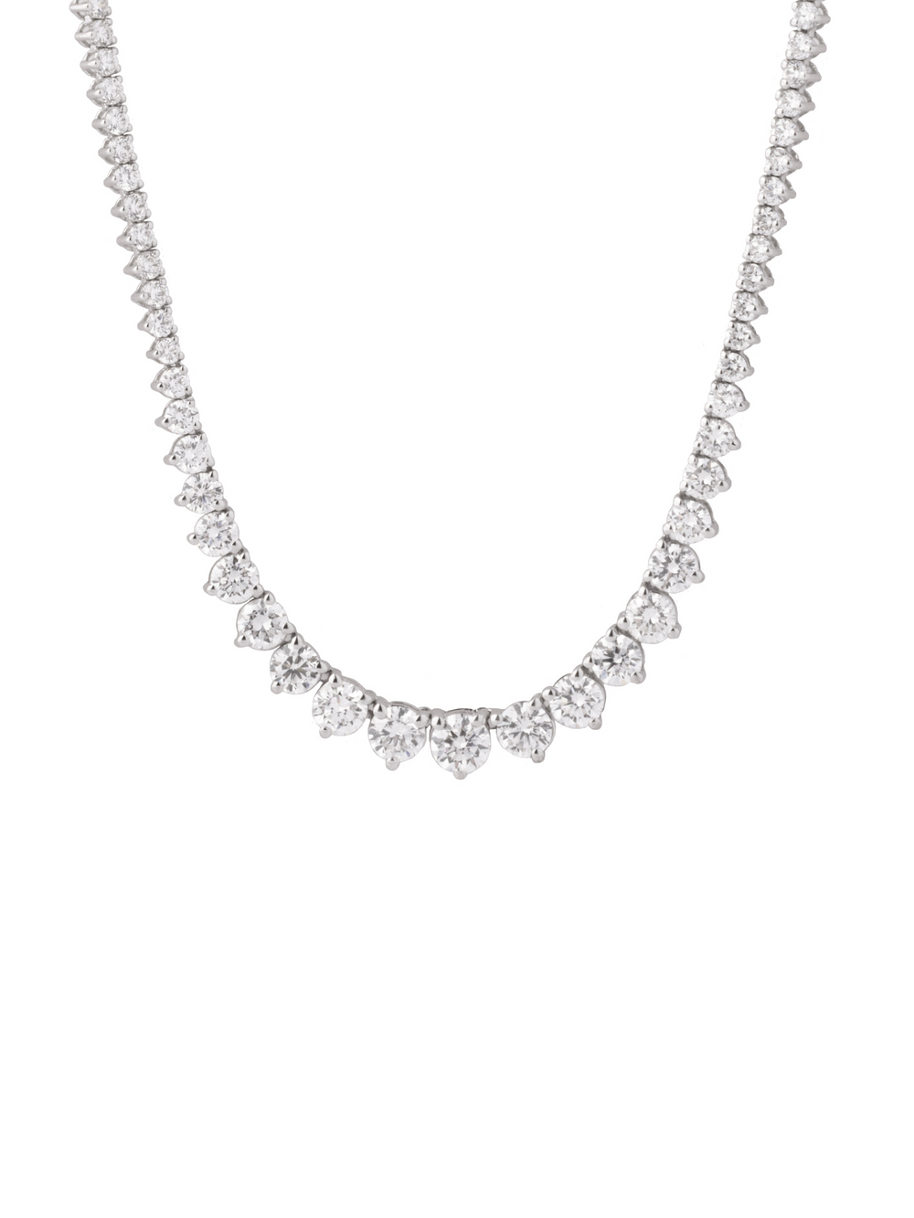 Riviera Tennis Necklace 6.42 Ct Diamantes Lab Grown