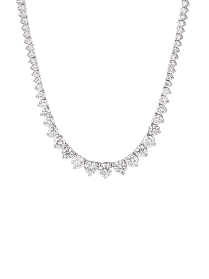 Riviera Tennis Necklace 6.42 Ct Diamantes Lab Grown