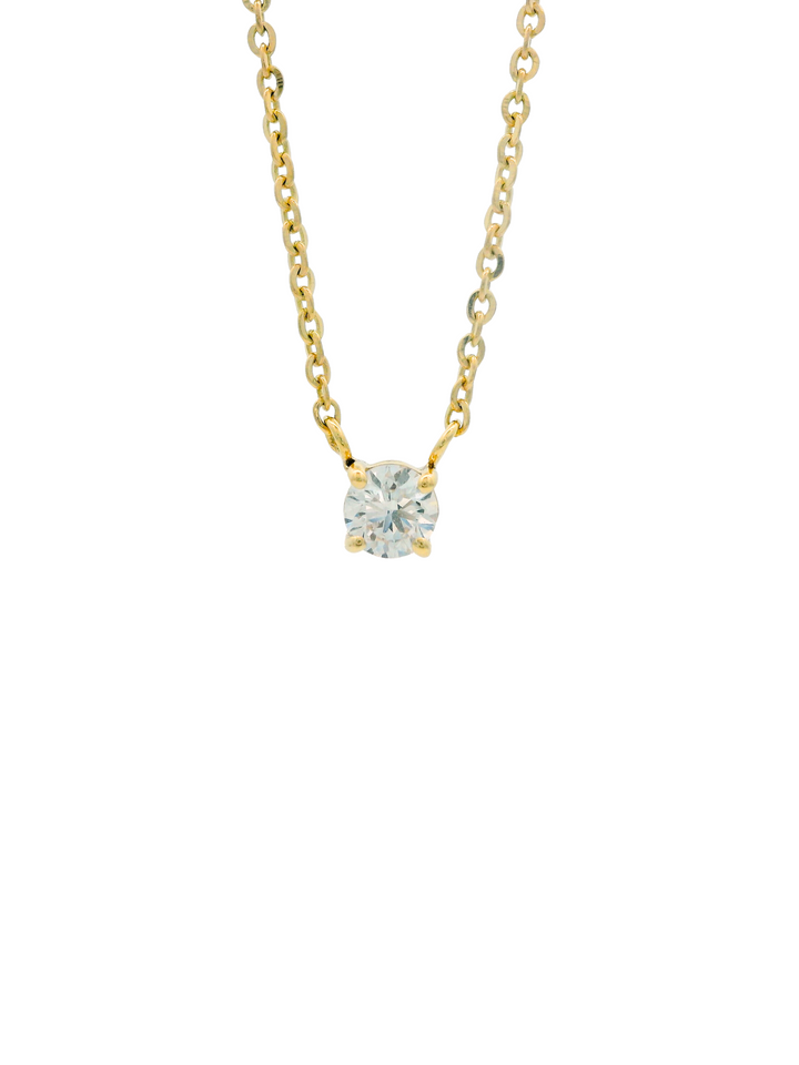 Collar Solitario 0.3 Ct Diamantes Lab Grown