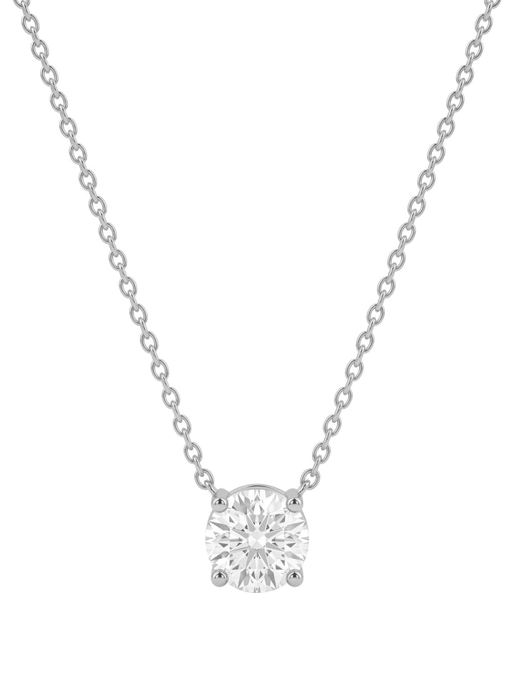 Collar Dije Solitario Diamante Lab-Grown Corte Round 1 Ct