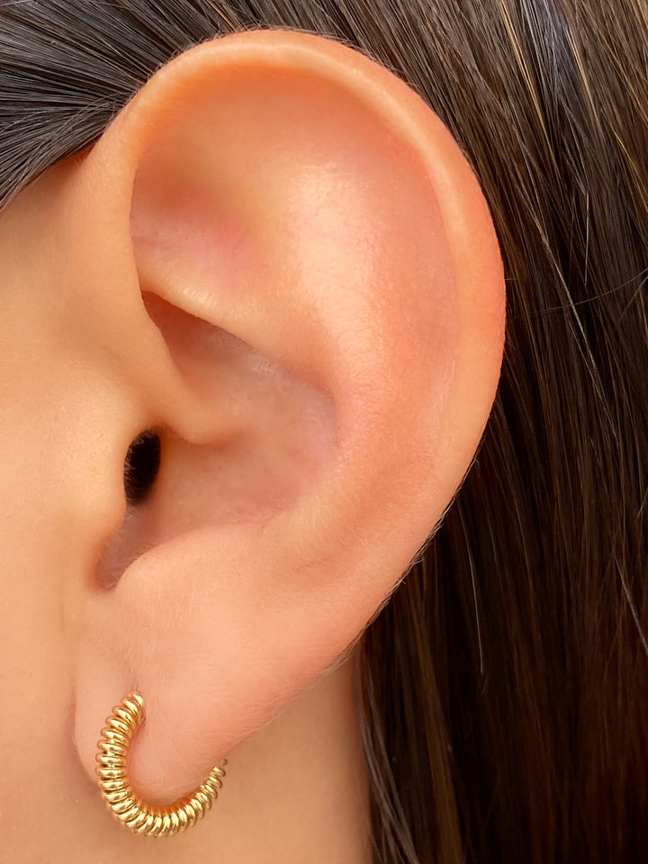 Par Mini Arracada Resorte 13 mm