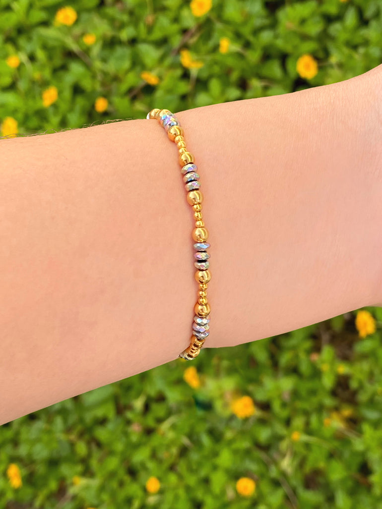 Pulsera Bolitas Combinadas Tornasol