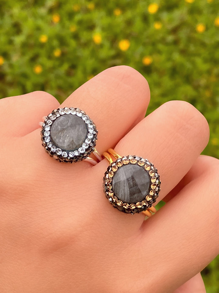 Anillo Con Piedra Labradorita