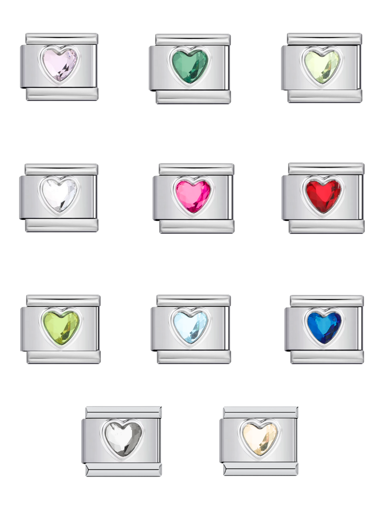 Charm Corazon Con Piedra