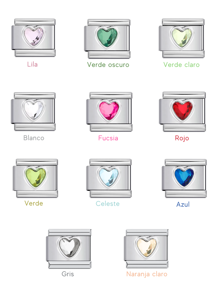 Charm Corazon Con Zirconia