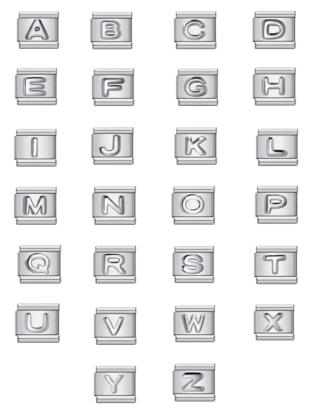 Charm Inicial Plateada