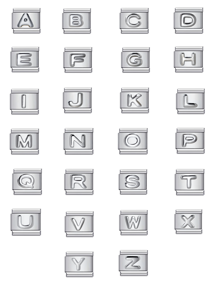 Charm Inicial Plateada