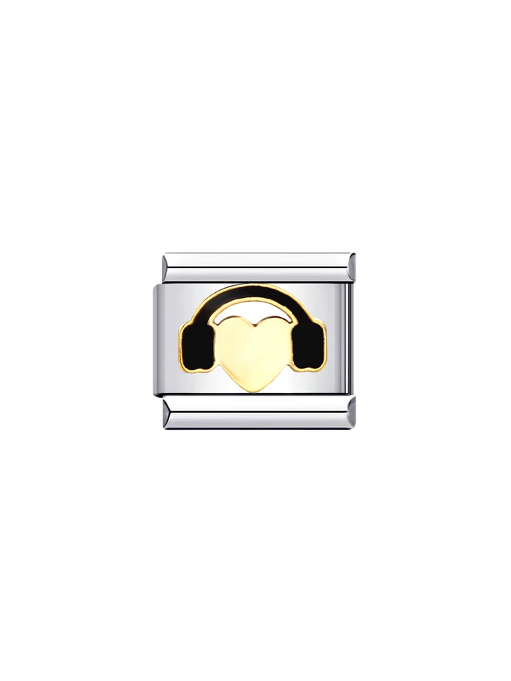 Charm Corazon Con Audifonos