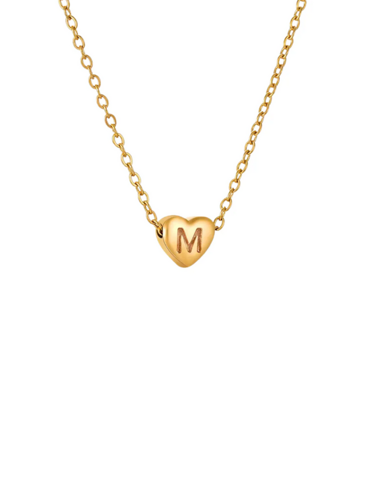 Collar Con Corazon Inicial