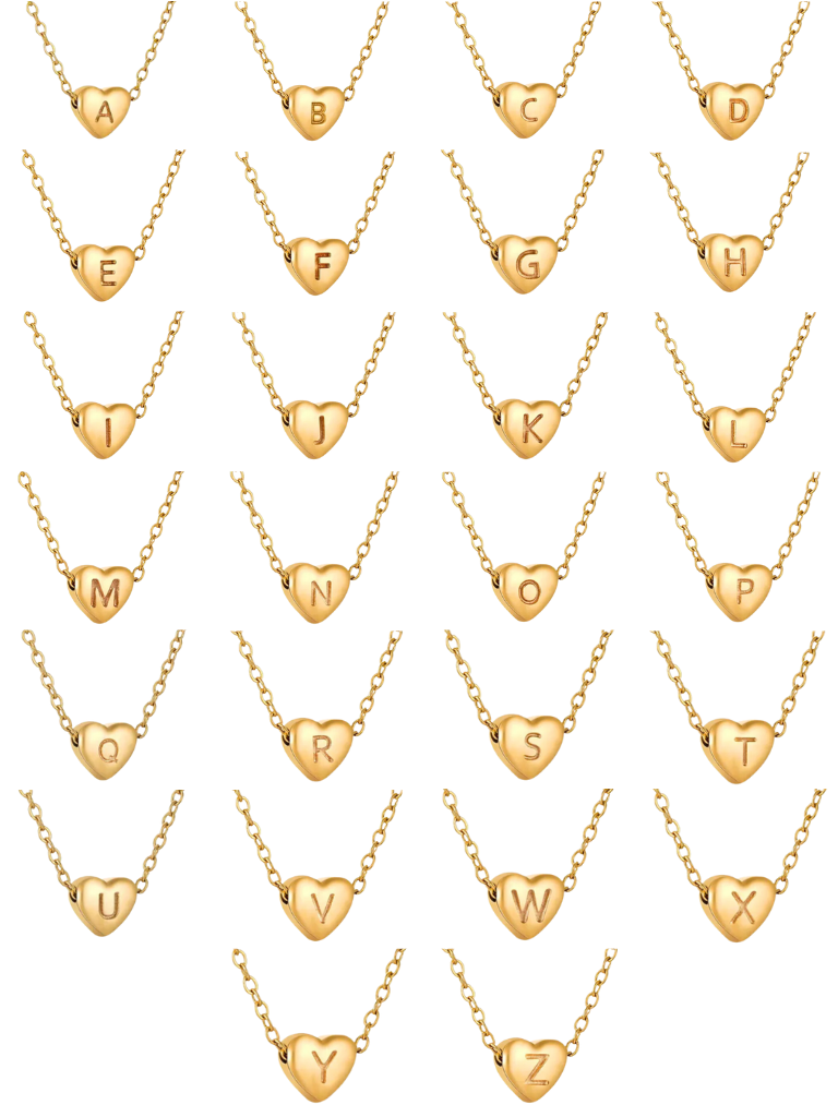 Collar Con Corazon Inicial