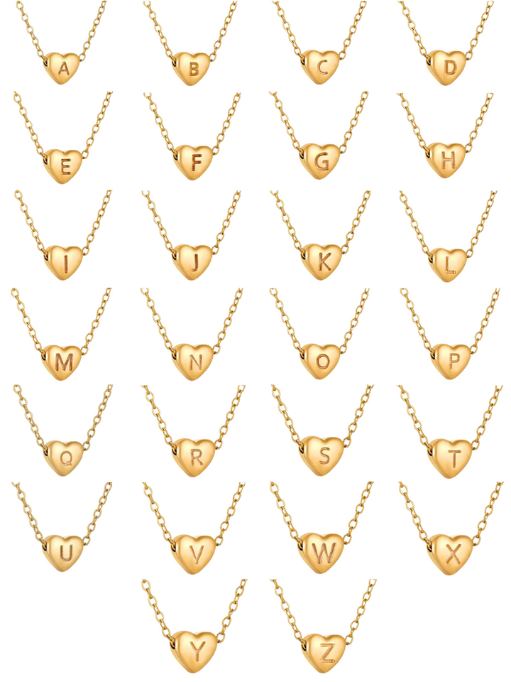 Collar Con Corazon Inicial