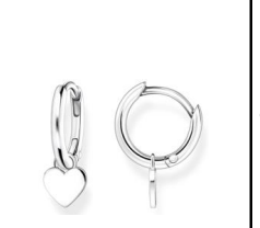 Par Arracada Dije Corazon 2 en 1