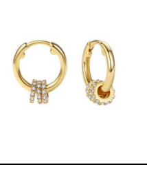 Par Arracada Con Argollas Zirconias