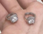 Par Arracada Zirconia Cuadrada