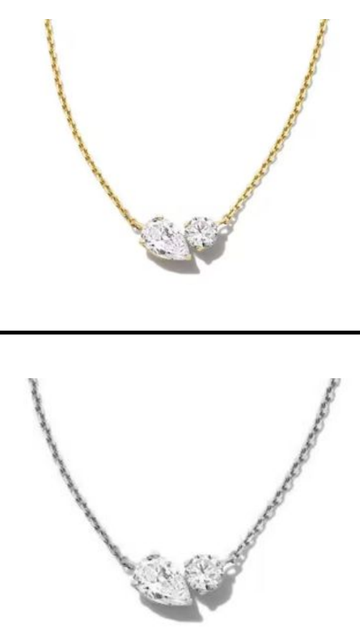 Collar Dije Zirconia Y Gota