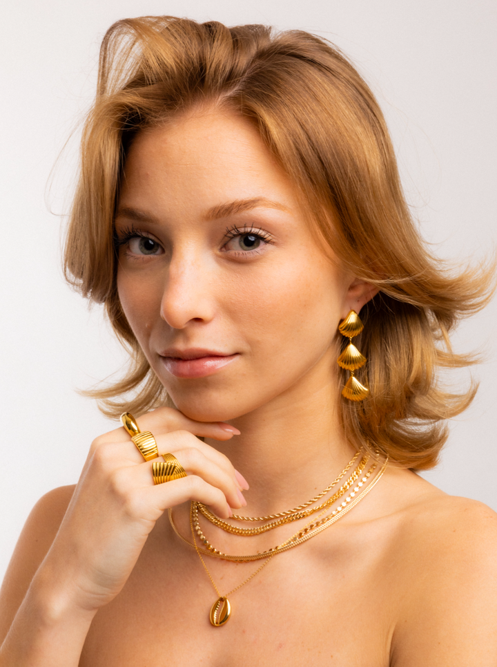 Par Arete Tira Concha