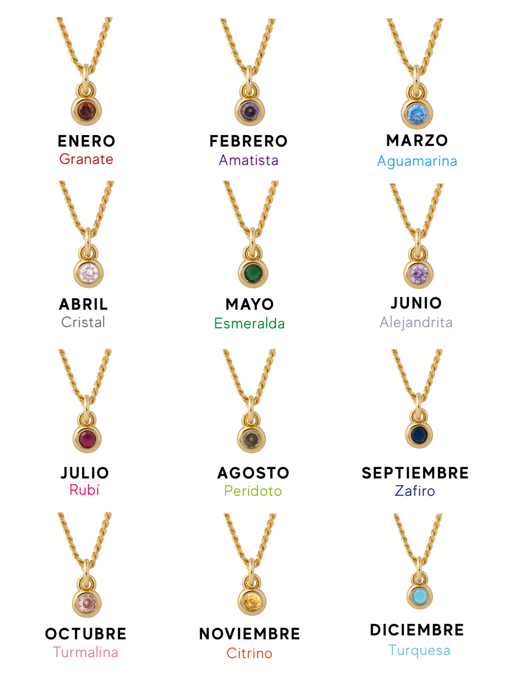 Collar Birthstone Redondo