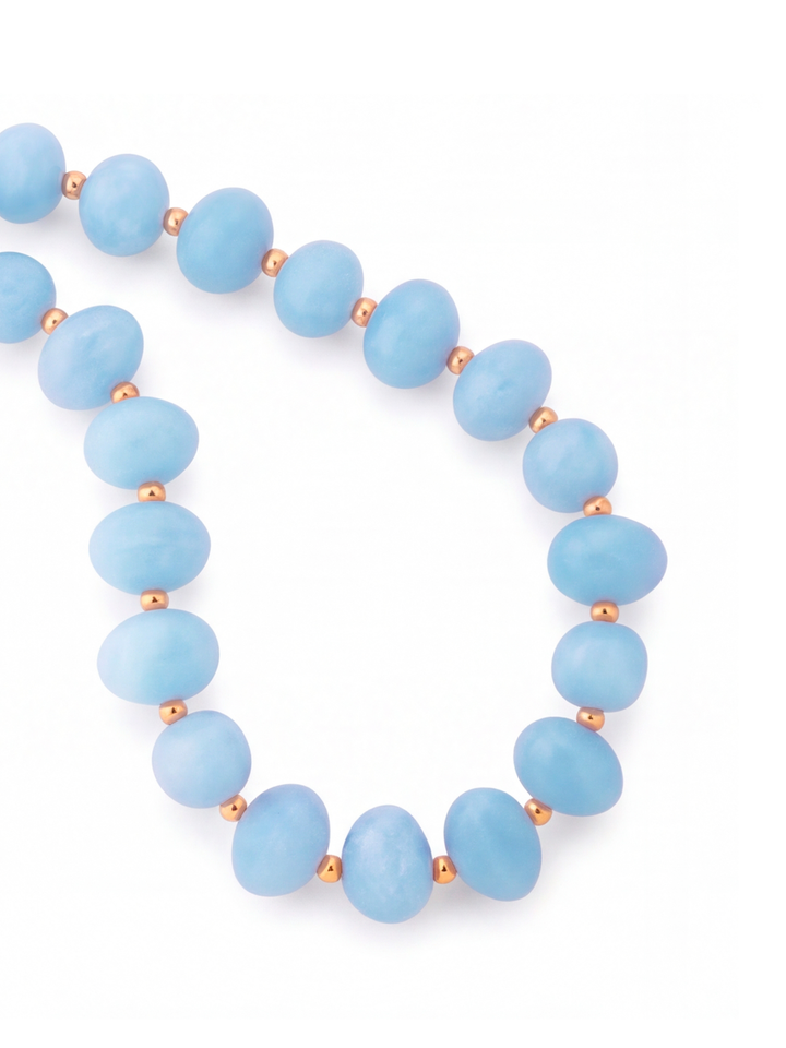 Collar Chunky Bolitas Con Bolitas Doradas