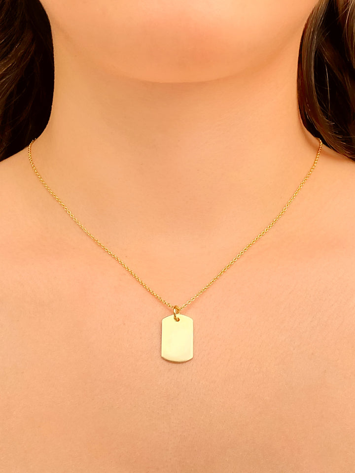 Collar Con Placa Lisa