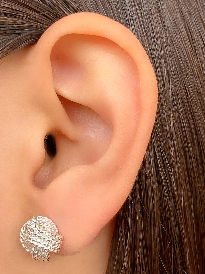 Par Arete Nudo Trenzado