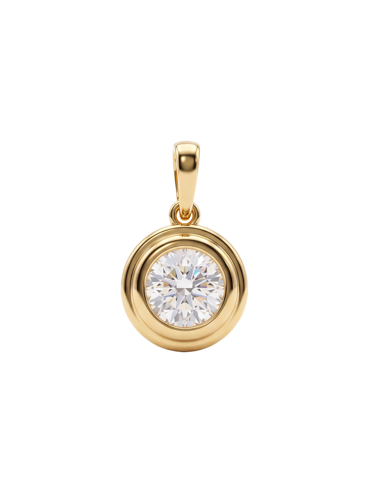 Dije Diamante Lab Grown Corte Round 1 Ct Con Borde