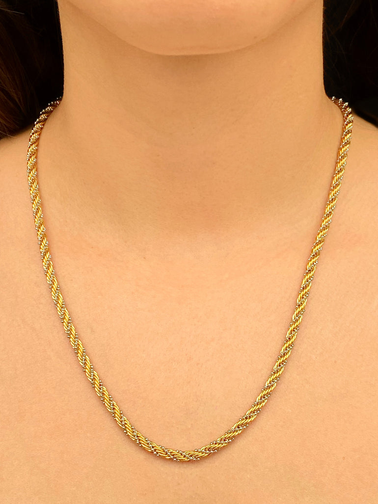 Collar Trenzado Combinado 4 mm