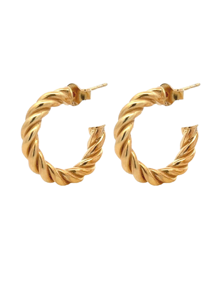 Par Semi Arracada 20 mm Trenzada