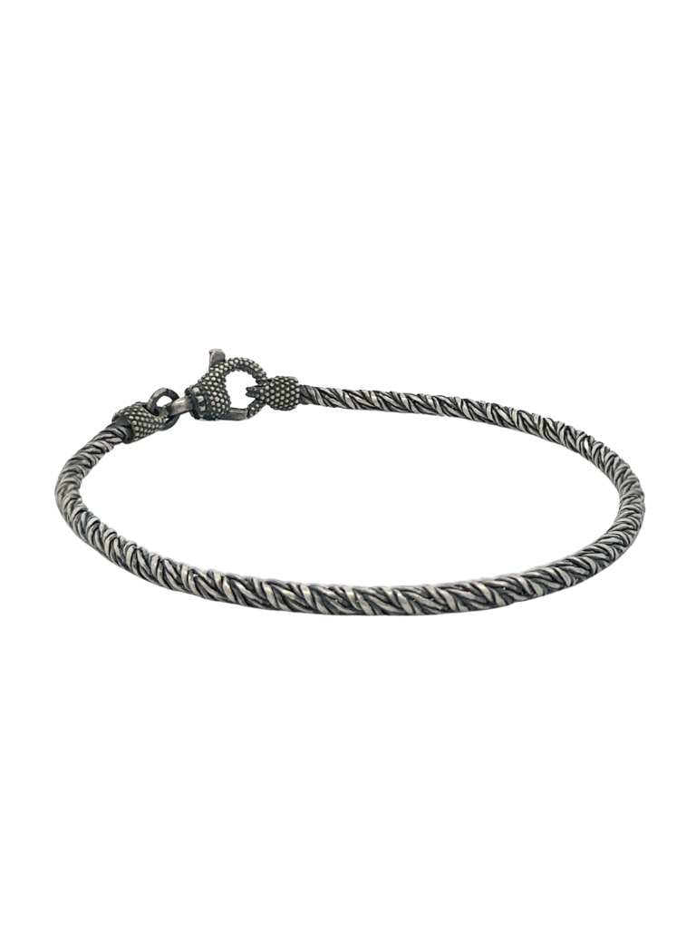 Pulsera Eslabon Tejido Irregular Con Broche