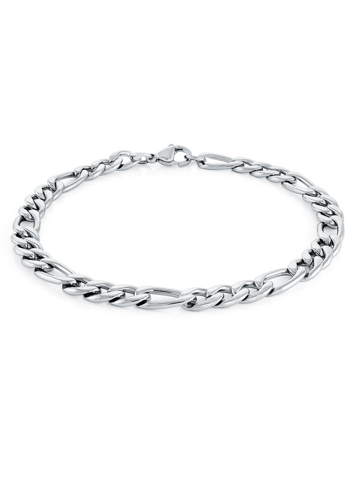 Pulsera Eslabon Figaro Dorado 6 mm