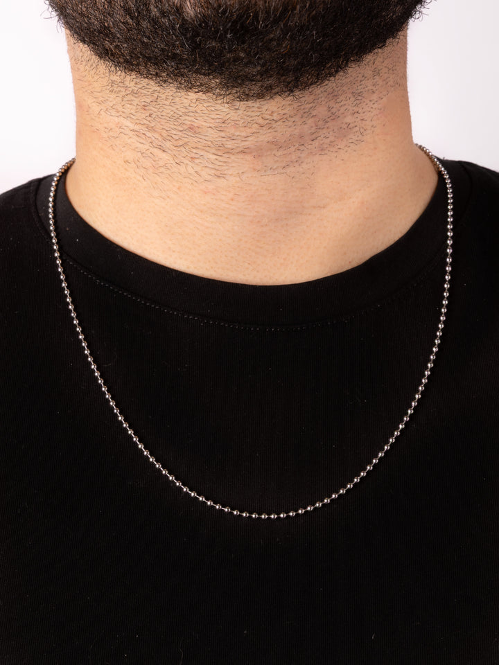 Cadena Bolitas Plateado